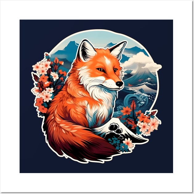 Ukiyo-e Japan fox Wall Art by beangeerie